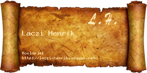 Laczi Henrik névjegykártya